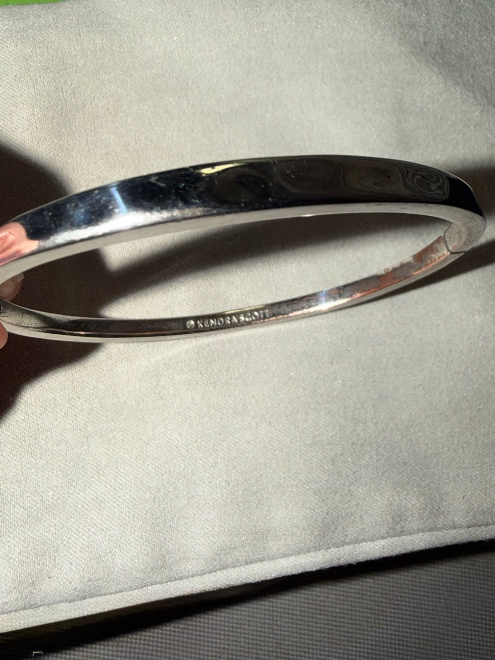 Kendra Scott Polished Silver Narrow Bangle Bracelet